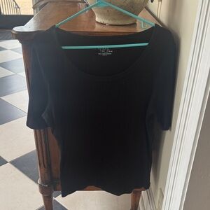 Time and Tru Women's Black Short Sleeve Tee